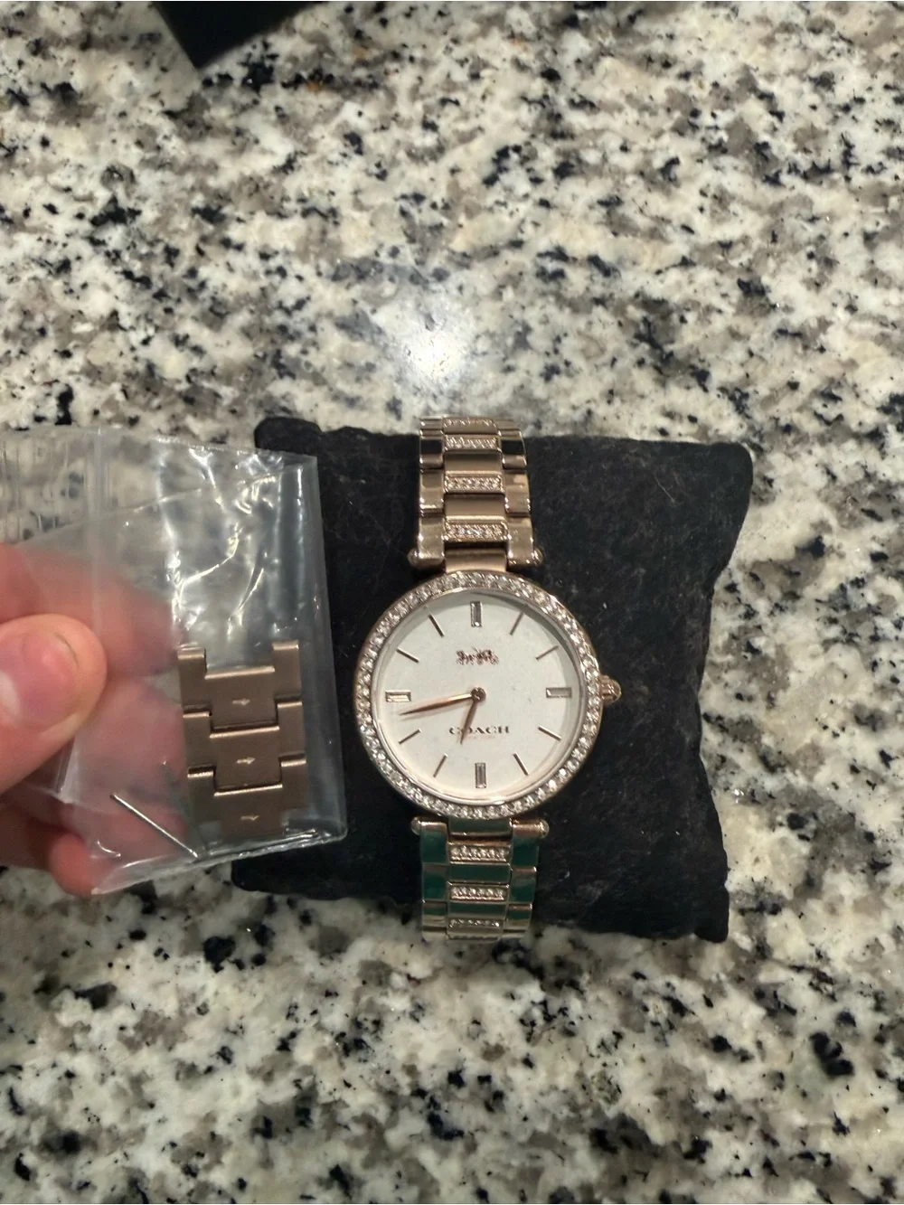 Coach women’s Park Crystal White Dial Stainless Steel Watch